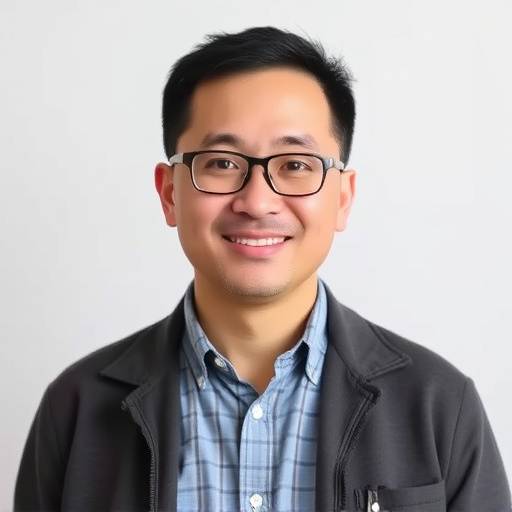 A portrait of David Chen, the Curator of Exhibitions at Aurora Arts Collective.