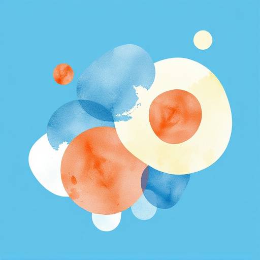 Abstract watercolor painting with flowing organic shapes and soothing blue tones.