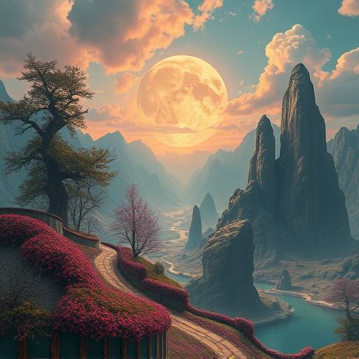 Anya Petrova's digital illustration of a surreal landscape