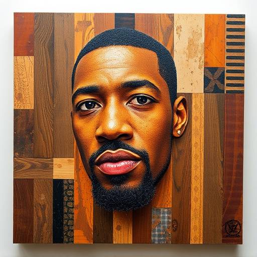 Marcus Johnson's mixed-media sculpture incorporating reclaimed wood and metal